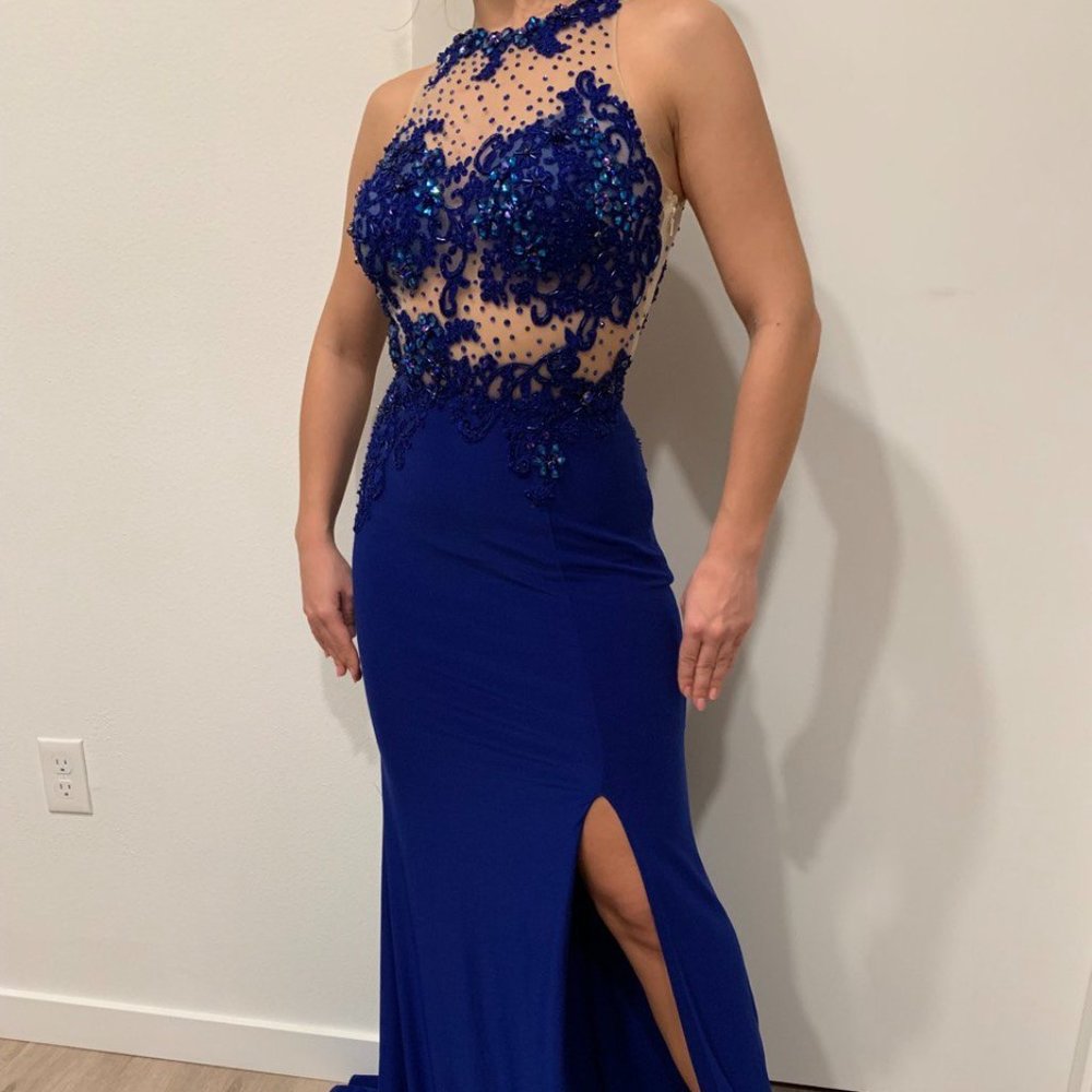 Long blue dress
